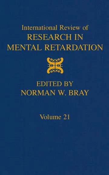 Cover of International Review of Research in Mental Retardation