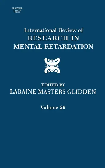 Cover of International Review of Research in Mental Retardation
