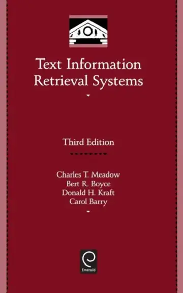 Cover of Text Information Retrieval Systems