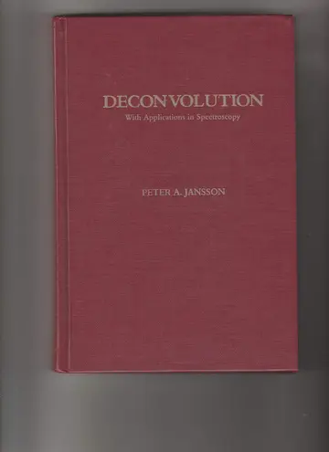 Cover of Deconvolution with Application in Spectroscopy
