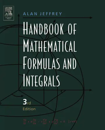 Cover of Handbook of Mathematical Formulas and Integrals