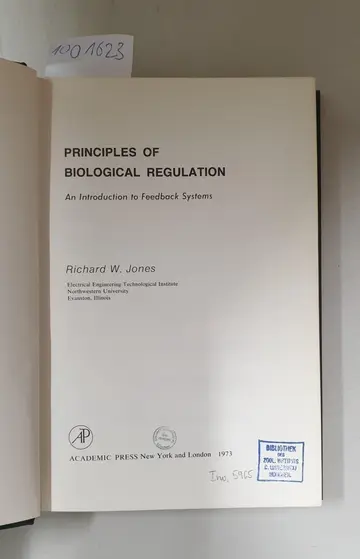 Cover of Principles of Biological Regulation