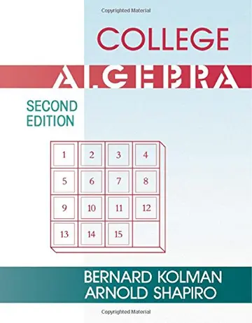 Cover of College algebra