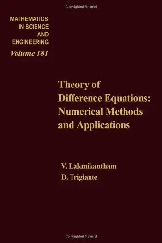 Cover of Theory of Difference Equations Numerical Methods and Applications by V Lakshmikantham and D Trigiante