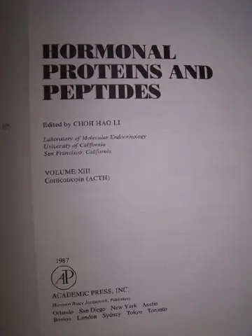 Cover of Hormonal Proteins and Peptides