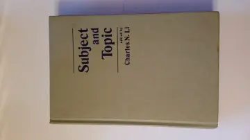 Cover of Subject and Topic