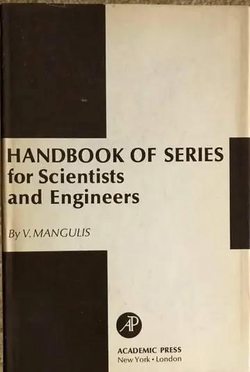 Cover of Handbook of Series for Scientists and Engineers
