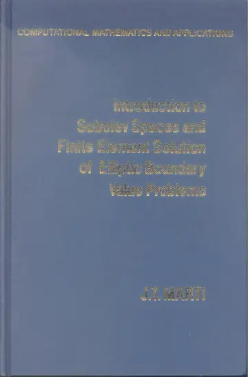 Cover of Introduction to Sobolev Spaces and Finite Element Solution of Elliptic Boundary Value Problems