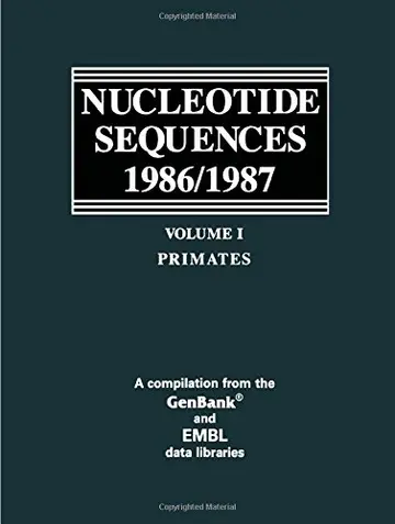 Cover of Nucleotide Sequences 1986/87 V1