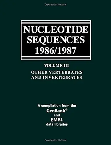 Cover of Nucleotide Sequences 1986/87 V3