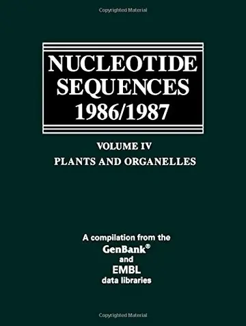 Cover of Nucleotide Sequences 1986/87 V4