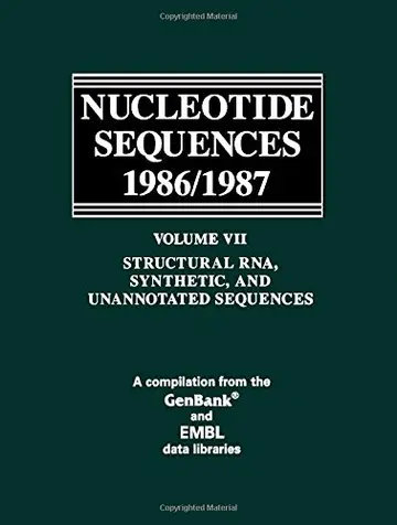 Cover of Nucleotide Sequences 1986/87 V7