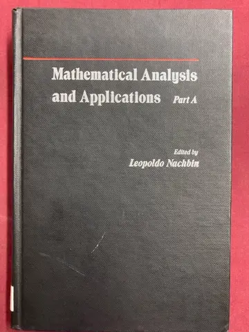 Cover of Mathematical Analysis and Applications