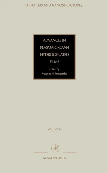 Cover of Advances in Plasma-Grown Hydrogenated Films