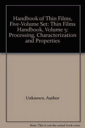 Cover of Handbook of Thin Film Materials, Vol. 5