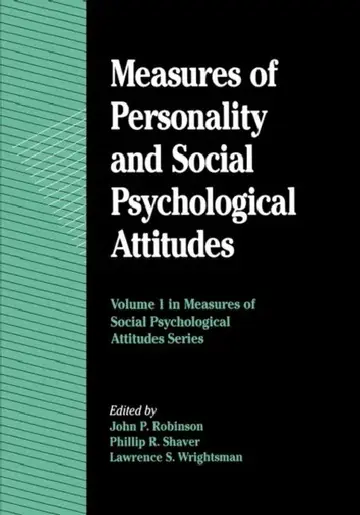 Cover of Measures of Personality and Social Psychological Attitudes