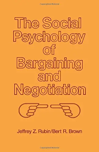 Cover of The Social Psychology of Bargaining and Negotiation
