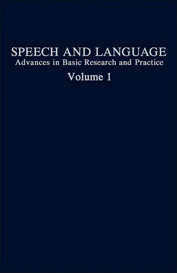 Cover of Speech and Language