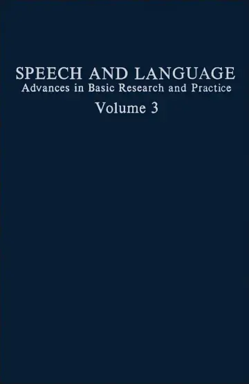 Cover of Speech and Language