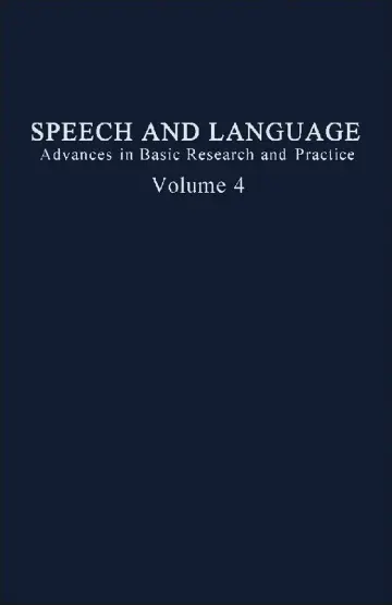 Cover of Speech and Language