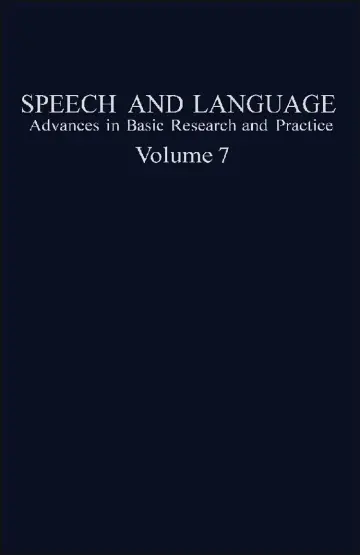 Cover of Speech and Language