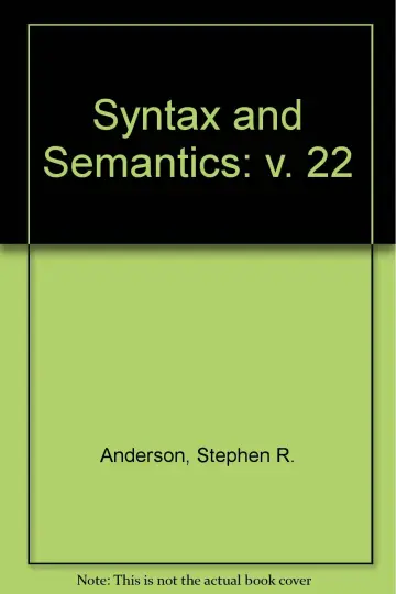 Cover of Syntax and Semantics
