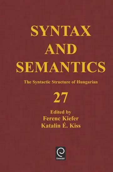 Cover of The Syntactic Structure of Hungarian
