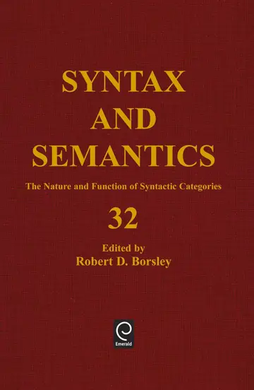 Cover of The Nature and Function of Syntactic Categories