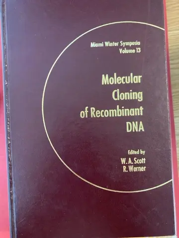 Cover of Molecular Cloning of Recombinant D.N.A