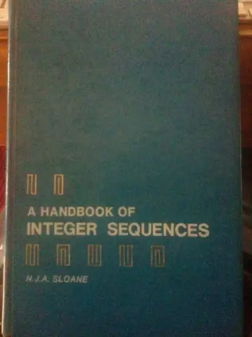 Cover of A Handbook of Integer Sequences
