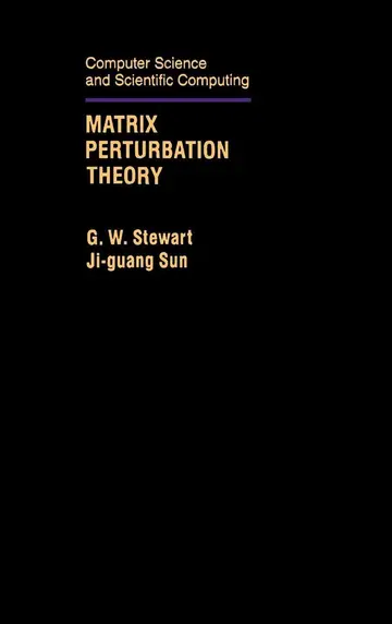 Cover of Matrix Perturbation Theory