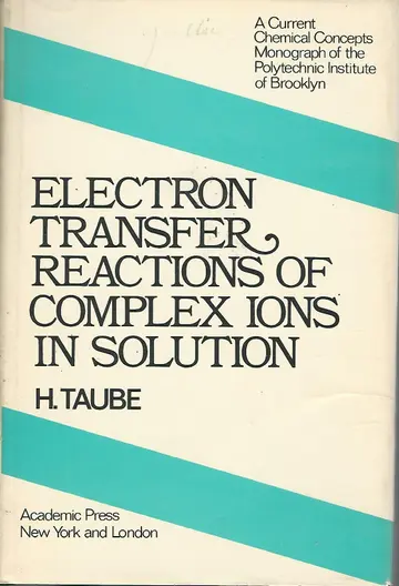 Cover of Electron Transfer Reactions of Complex Ions in Solution