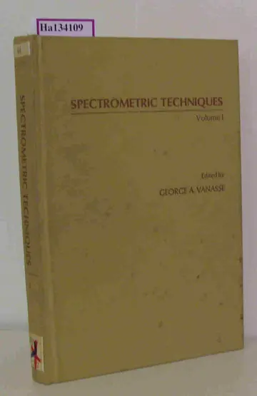 Cover of Spectrometric Techniques