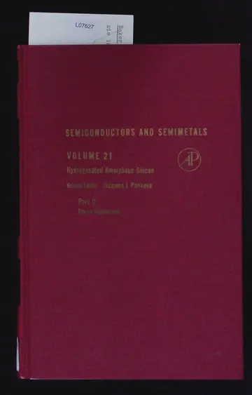 Cover of Hydrogenated Amorphous Silicon (v.21)