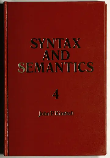 Cover of Syntax and Semantics