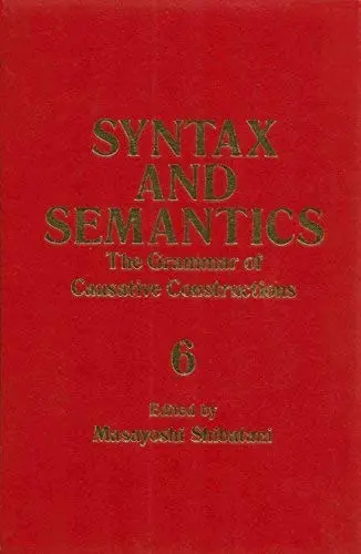 Cover of Grammar of Causative Constructions (v. 6)