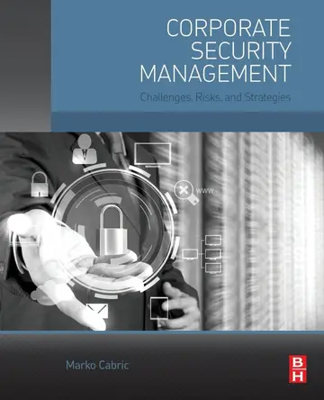 Cover of Corporate Security Management