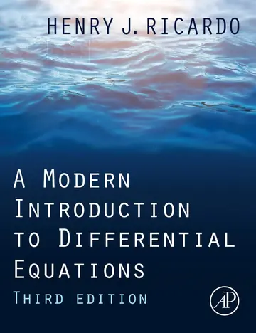 Cover of Modern Introduction to Differential Equations,3Rd Edition