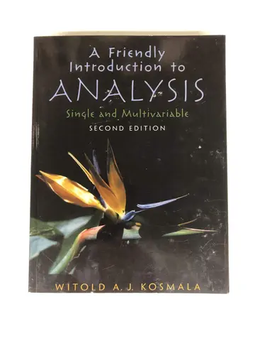 Cover of A Friendly Introduction to Analysis
