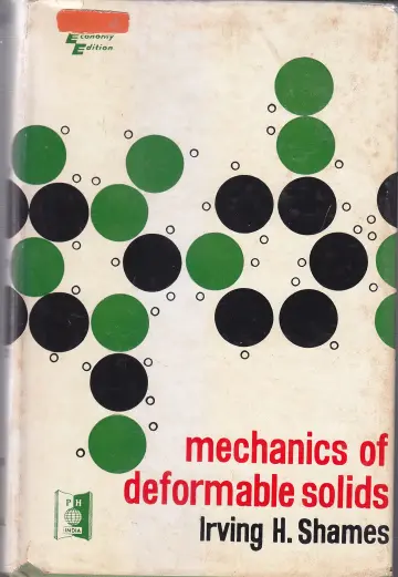 Cover of Mechanics of Deformable Solids Irving H. Shames