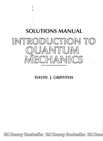 Cover of Solutions Manual for Introduction to Quantum Mechanics
