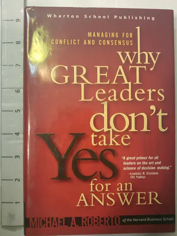 Cover of Why Great Leaders Don't Take Yes for an Answer