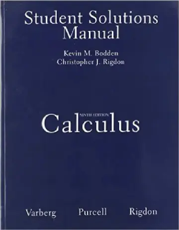 Cover of Student Solutions Manual for Calculus