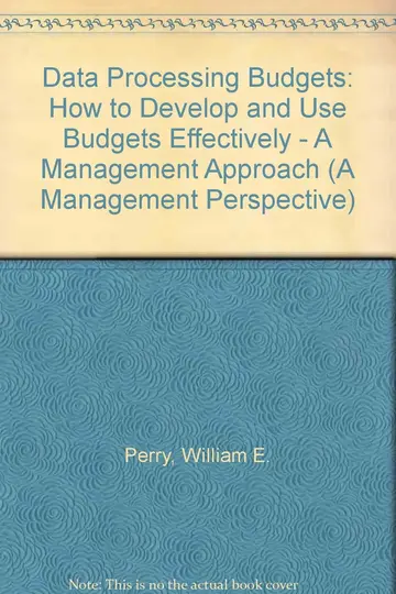 Cover of Data Processing Budgets