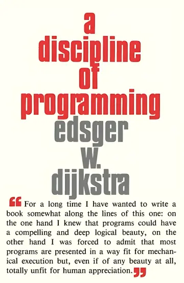 Cover of Discipline of Programming, A