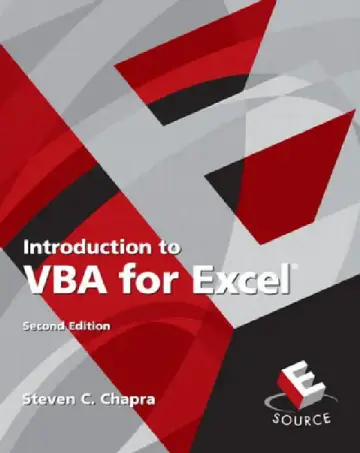 Cover of Introduction to VBA for Excel