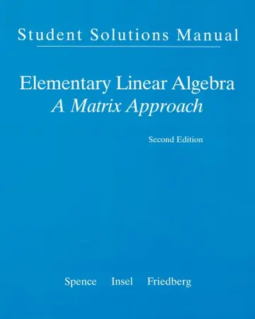 Cover of Elementary Linear Algebra