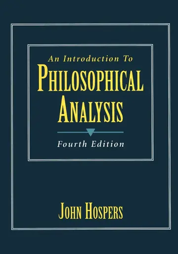 Cover of An Introduction to Philosophical Analysis