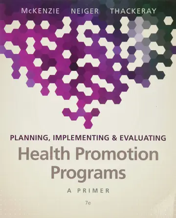 Cover of Planning, Implementing, and Evaluating Health Promotion Programs