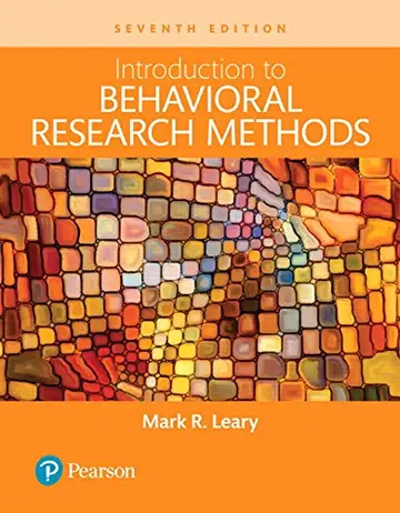 Cover of Introduction to Behavioral Research Methods